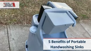 5 Benefits of Portable Handwashing Sinks