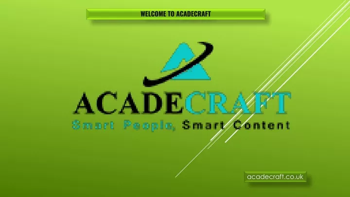 welcome to acadecraft