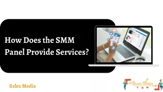How Does the SMM Panel Provide Services