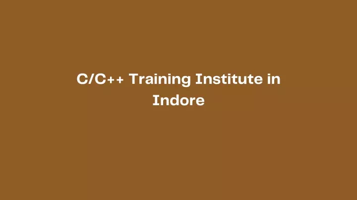 c c training institute in indore