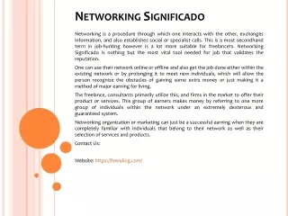 networking significado