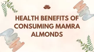 Health Benefits Of Consuming Mamra Almonds