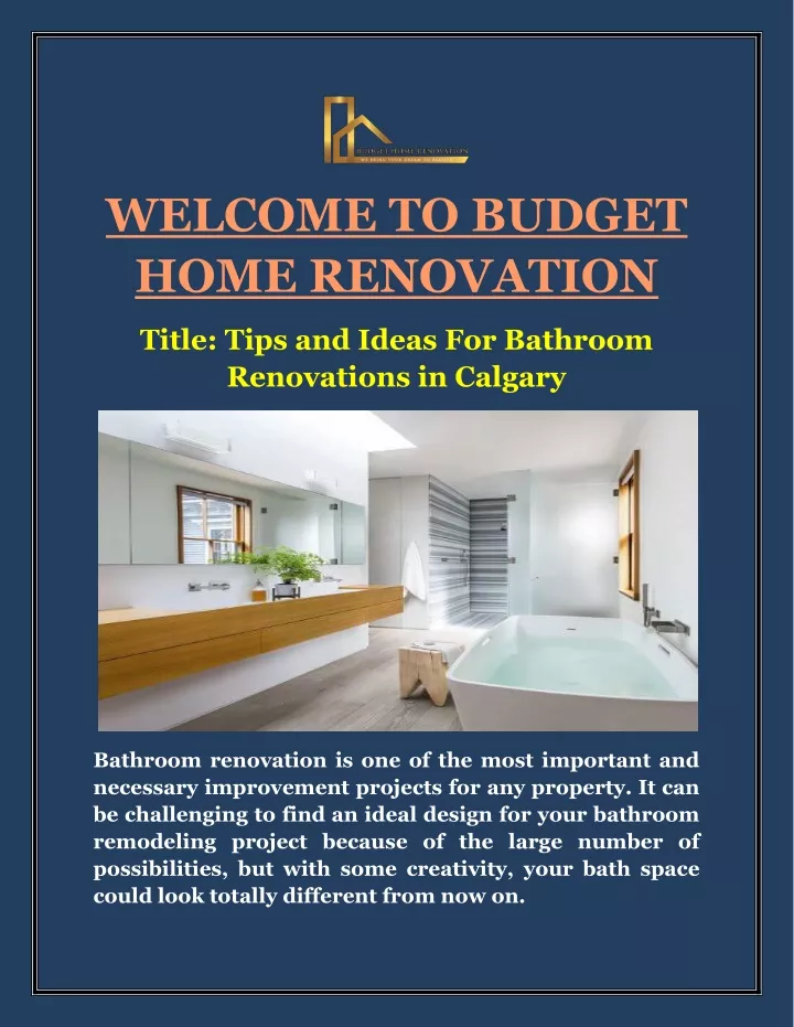 welcome to budget home renovation