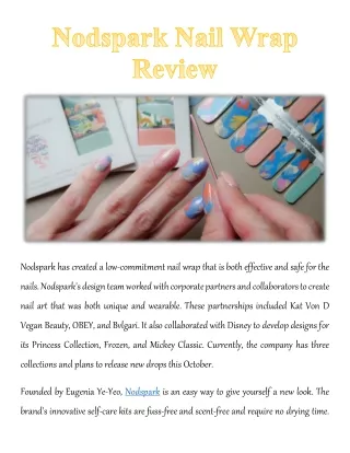 nodspark has created a low commitment nail wrap