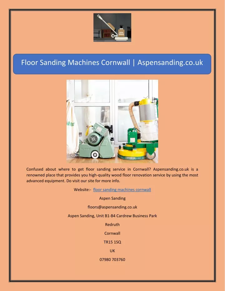 floor sanding machines cornwall aspensanding co uk