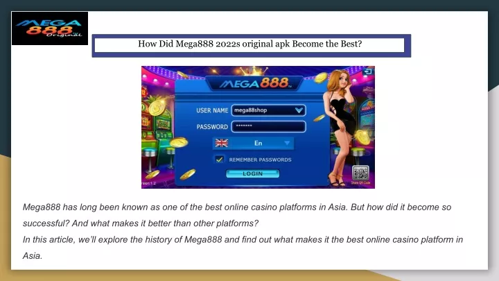 how did mega888 2022s original apk become the best