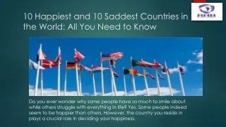 10 Happiest and 10 Saddest Countries in the World