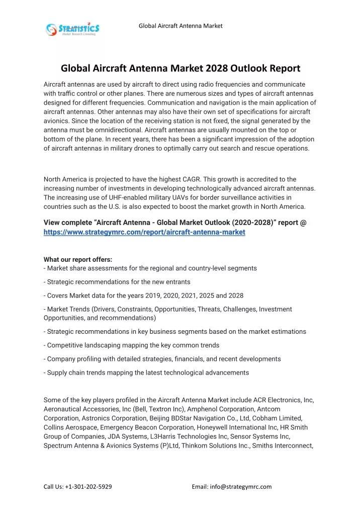 global aircraft antenna market