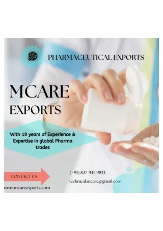 mcarepharmaceuticalsexports