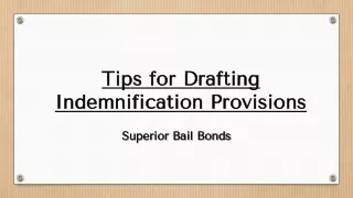 tips for drafting indemnification provisions
