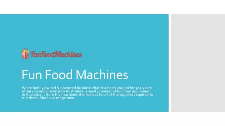 fun food machines