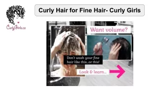 Curly Hair for Fine Hair- Curly Girls