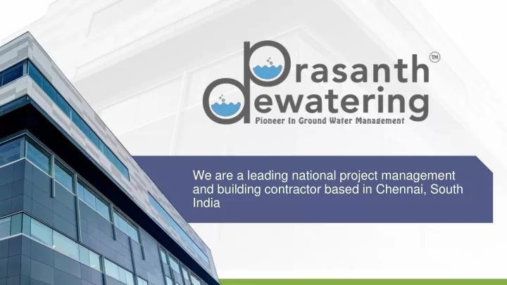 we are a leading national project management