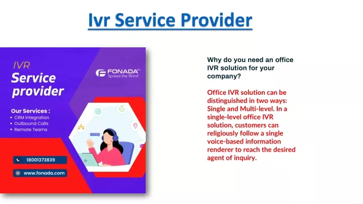 ivr service provider