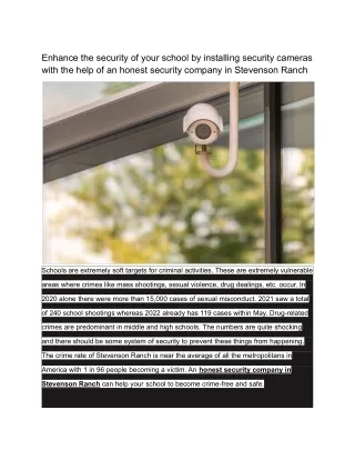 enhance the security of your school by installing