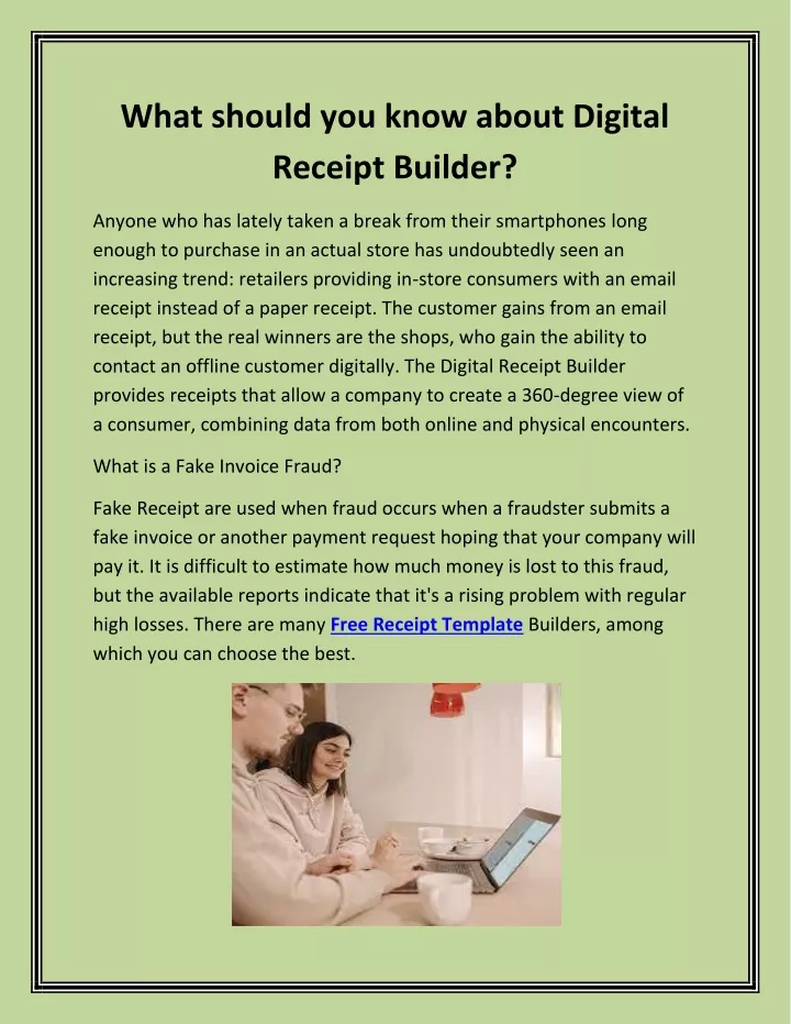 what should you know about digital receipt builder