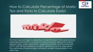 how to calculate percentage of marks tips and tricks to calculate easily