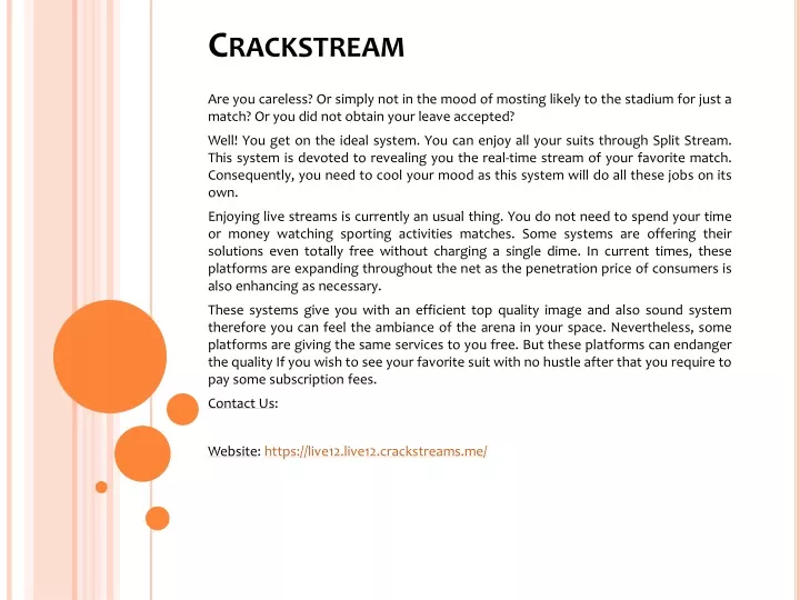 crackstream