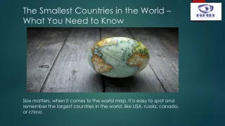 The Smallest Countries in the World – What You Need to Know