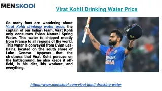 Virat Kohli Drinking Water Price