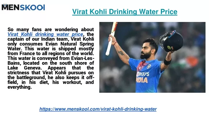virat kohli drinking water price