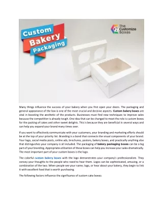 many things influence the success of your bakery