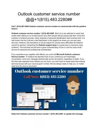 @@ 1(815).483.2280## Outlook customer service number