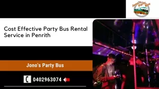 Cost Effective Party Bus Rental Service in Penrith and Campbelltown