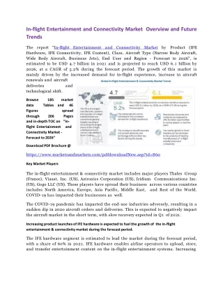 in flight entertainment and connectivity market