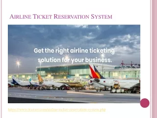 airline ticket reservation system
