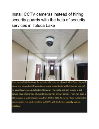 install cctv cameras instead of hiring security