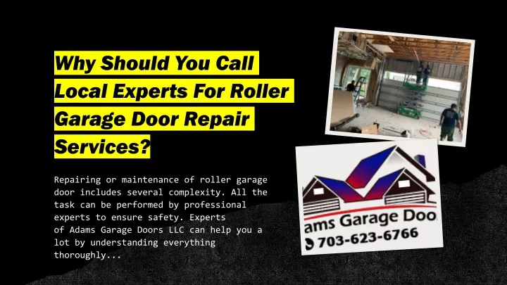 why should you call local experts for roller garage door repair services