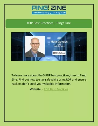 RDP Best Practices | Ping! Zine