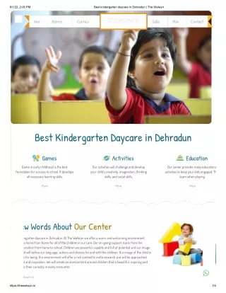 Best kindergarten daycare in Dehradun - The Welwyn