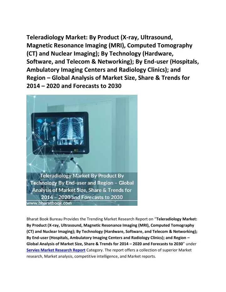 teleradiology market by product x ray ultrasound