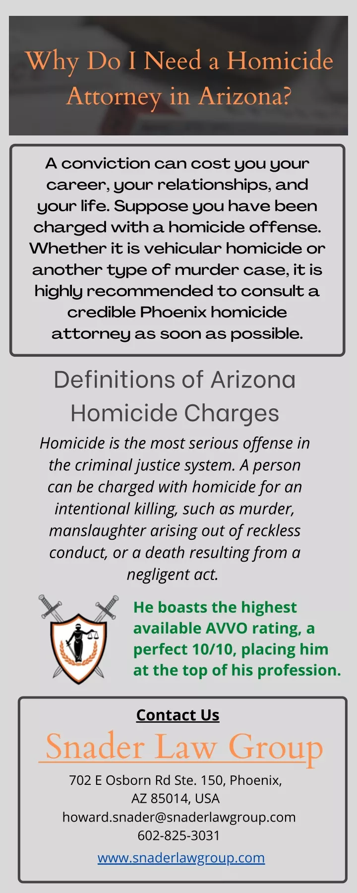 why do i need a homicide attorney in arizona