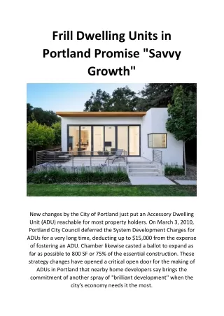accessory dwelling designs