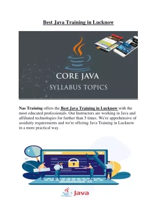 Best Java Training in Lucknow