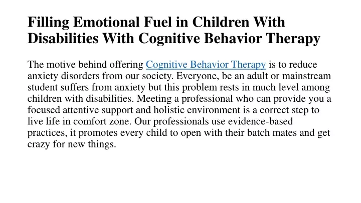 filling emotional fuel in children with