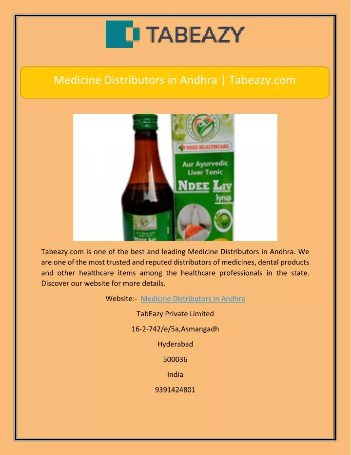 medicine distributors in andhra tabeazy com