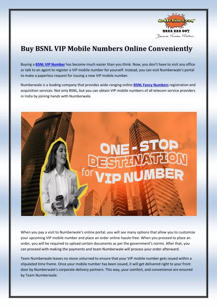 buy bsnl vip mobile numbers online conveniently