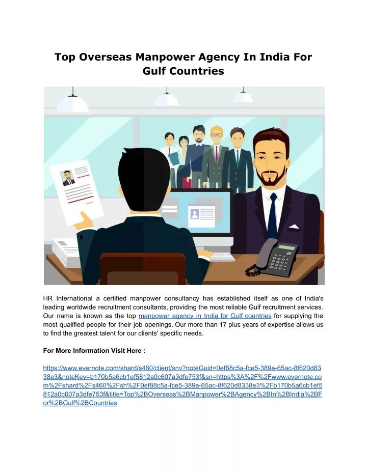 top overseas manpower agency in india for gulf