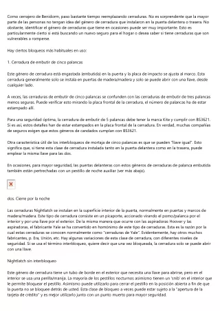 Mejores trucos de cerrajería de Cerrajeros Benidorm