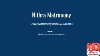 Best Matchmaking Thevar Matrimonial for Tamil Brides & Grooms | Nithra Matrimony