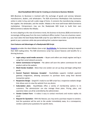 ideal readymade b2b script for creating