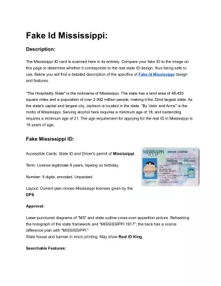 Fake Id Mississippi121
