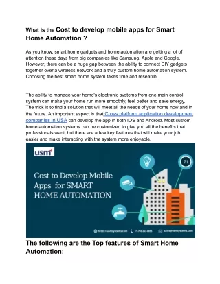 what is the cost to develop mobile apps for smart