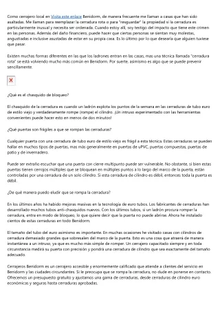 Consejos y trucos de Cerrajeros Benidorm para mejorar la seguridad de su casa