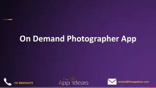 On Demand Photographer App