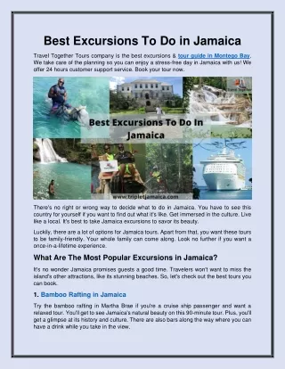 Best Excursions To Do In Jamaica